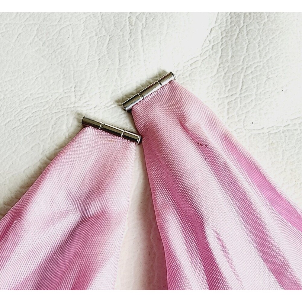 Boucheron Women's 100% Silk Pink/Black Watch Band Strap Made In France 9" - Picture 6 of 11